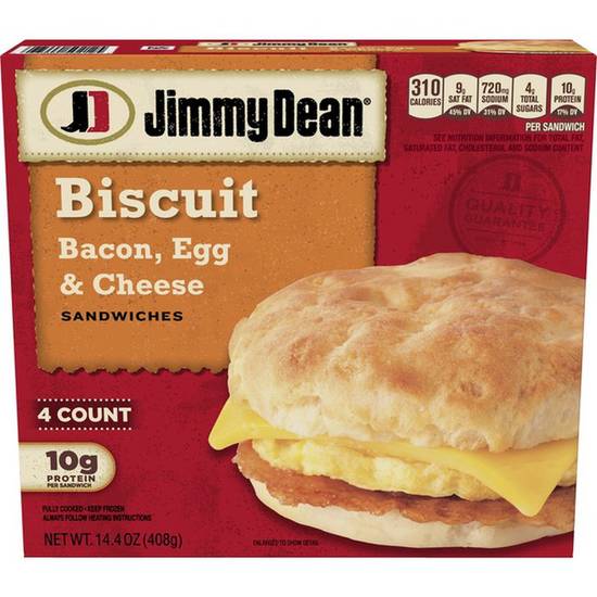 Order Jimmy Dean Bacon Egg & Cheese Biscuit Sandwiches food online from Lone Star store, Sunnyvale on bringmethat.com