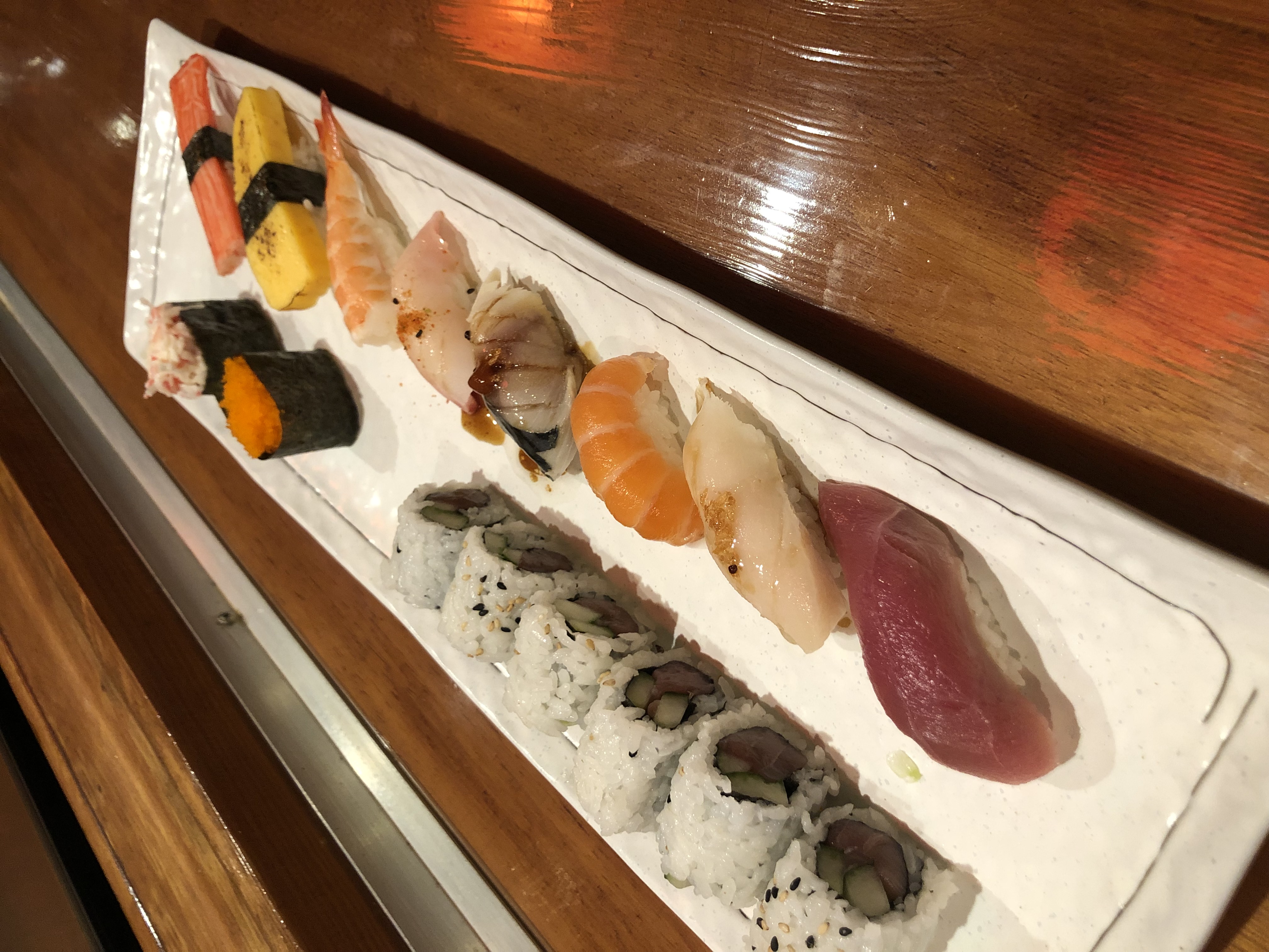 Order 6 Sushi & 6 Sashimi Combo food online from Fukuoka Sushi Bar store, Houston on bringmethat.com