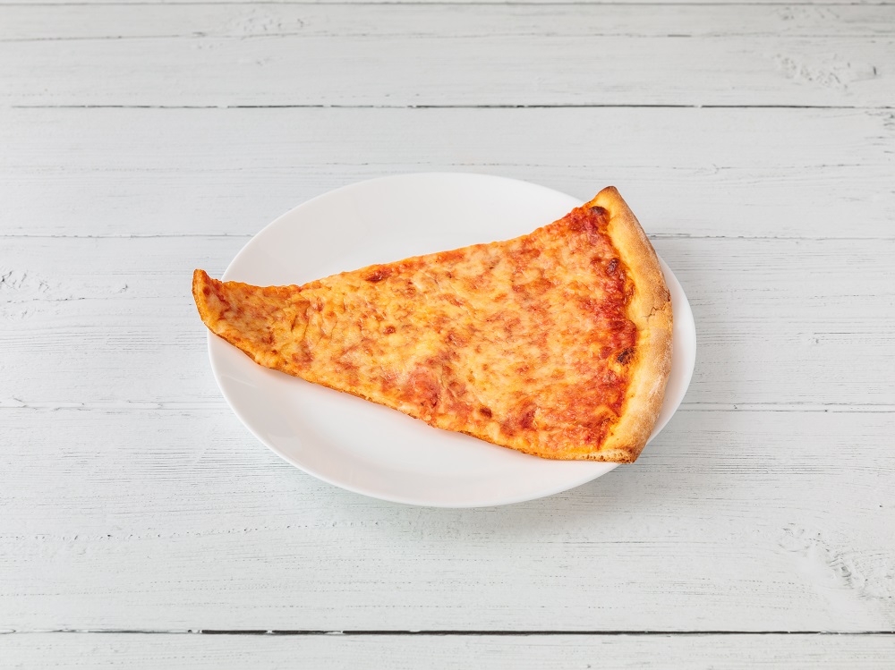 Order Regular Cheese Pizza Slice  food online from Daisy Pizza store, Bronx on bringmethat.com
