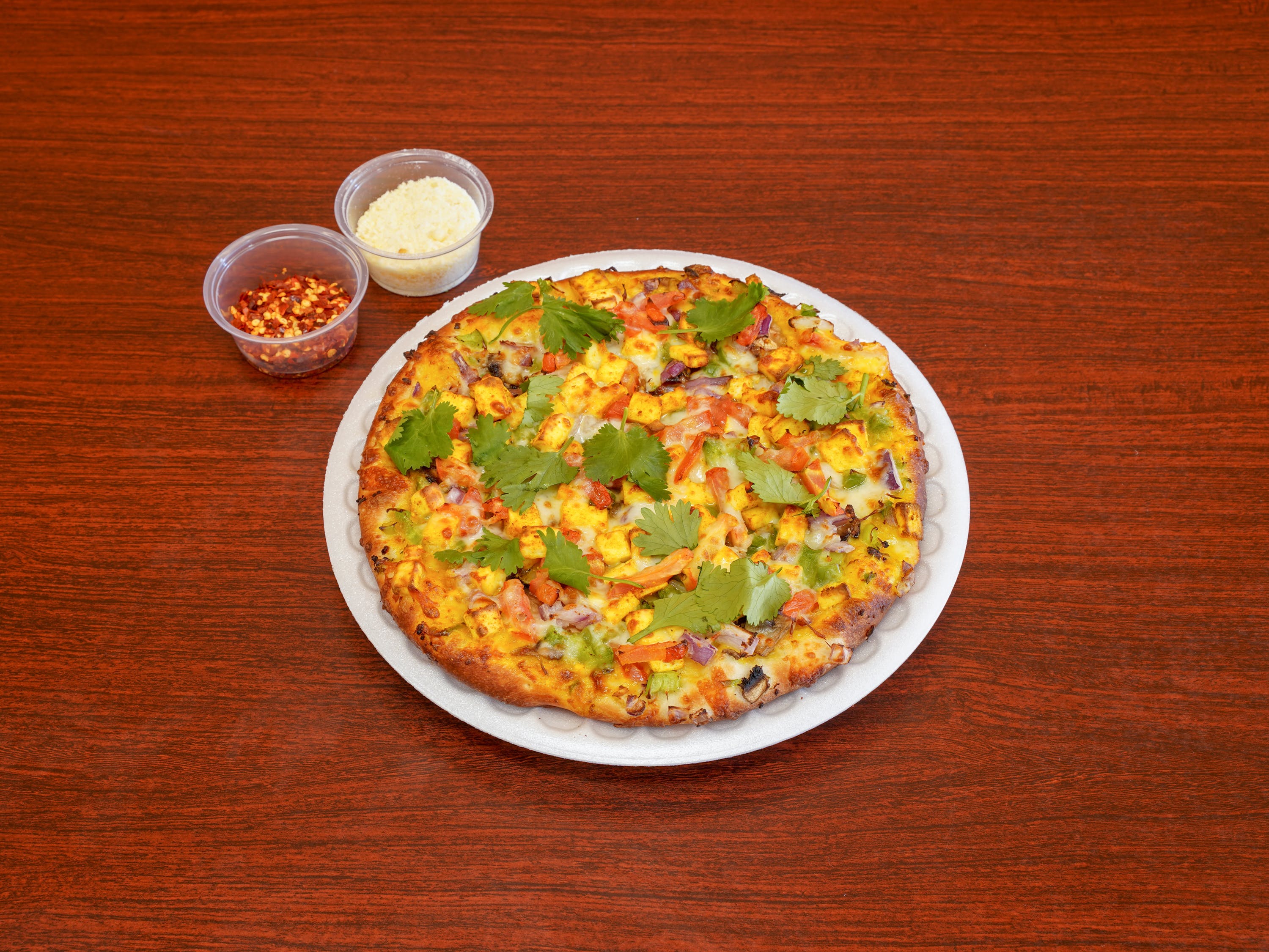 Order Curry Paneer Pizza - Small 8" food online from Star Pizza store, Suisun City on bringmethat.com