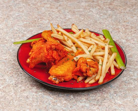 Order Wings (6 pcs) & Fries food online from Dope N Delicious Llc store, New Haven on bringmethat.com