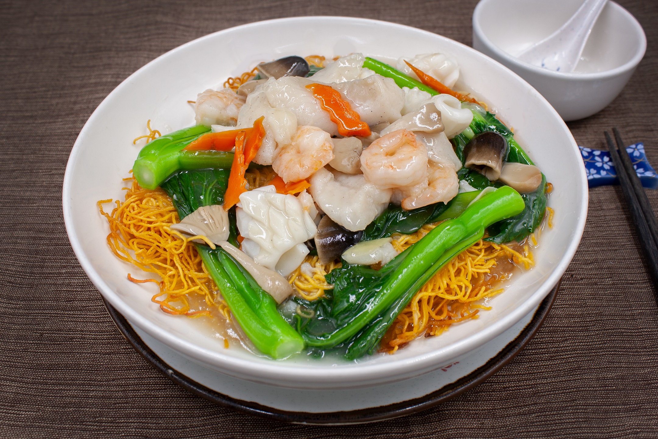 Order 112. Seafood Chow Mein/ Fun food online from East Garden store, Los Angeles on bringmethat.com