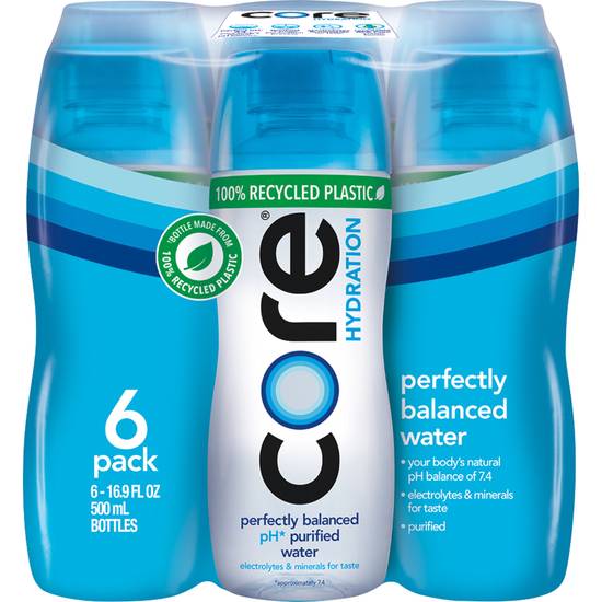 Order Core Hydration Perfectly Balanced Water, 16.9 OZ Bottles, 6 CT food online from CVS store, LAWTON on bringmethat.com