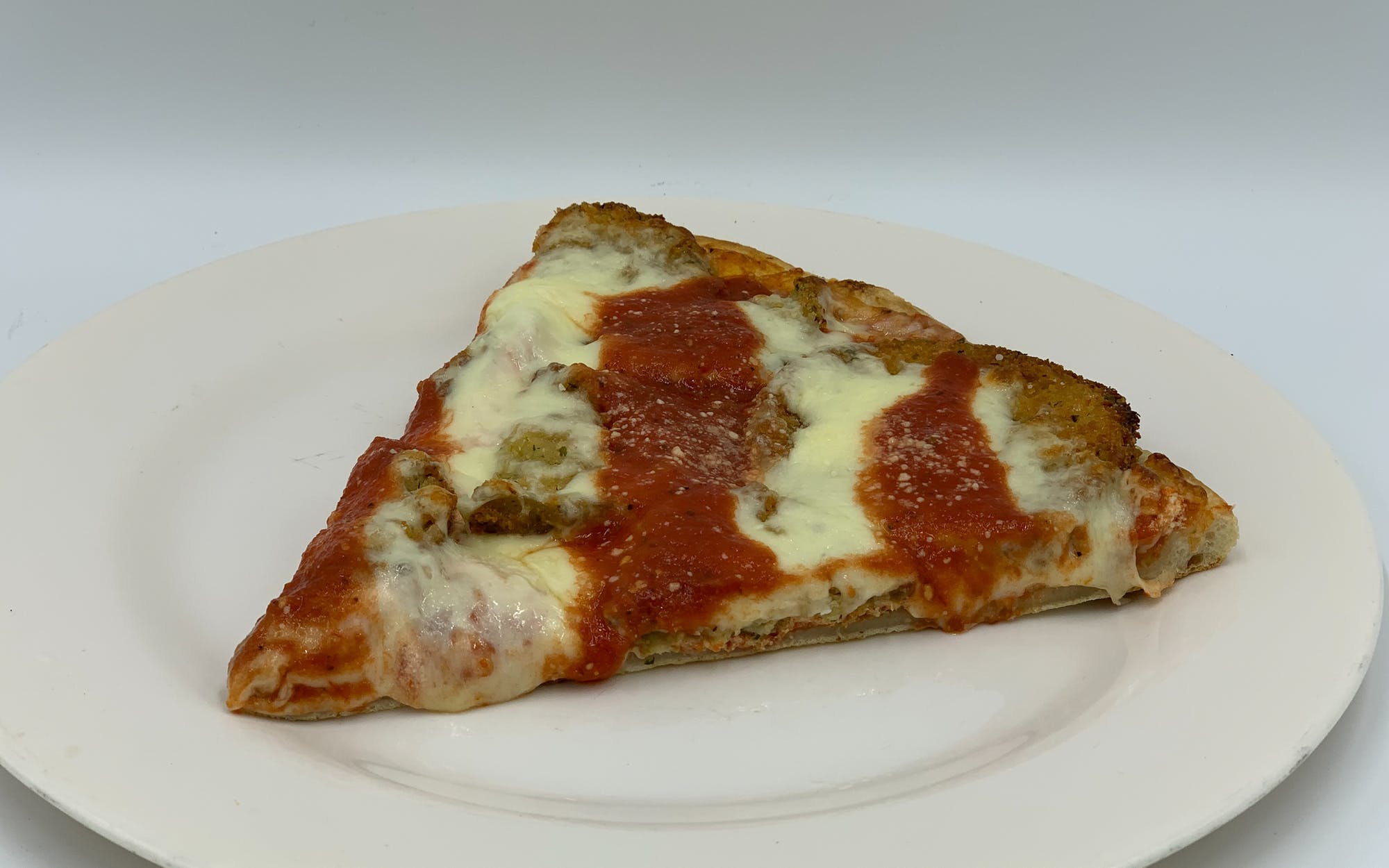 Order Eggplant White Pizza - Personal food online from Mario Pizza store, Westbury on bringmethat.com