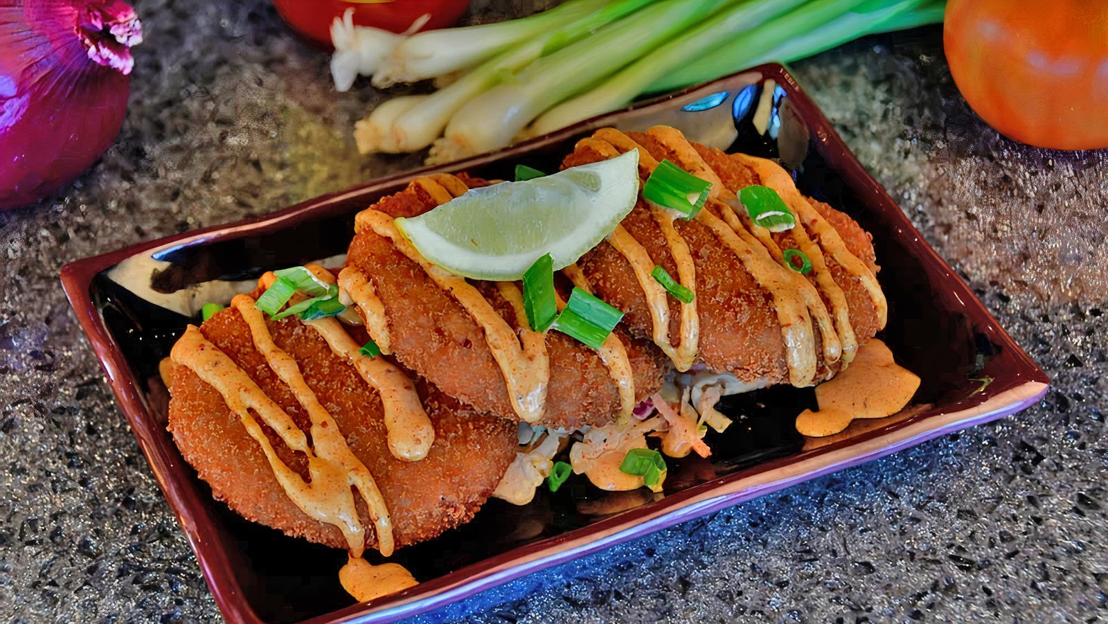 Order Crab Cakes food online from Voodoo Daddy Steam Kitchen store, Tempe on bringmethat.com
