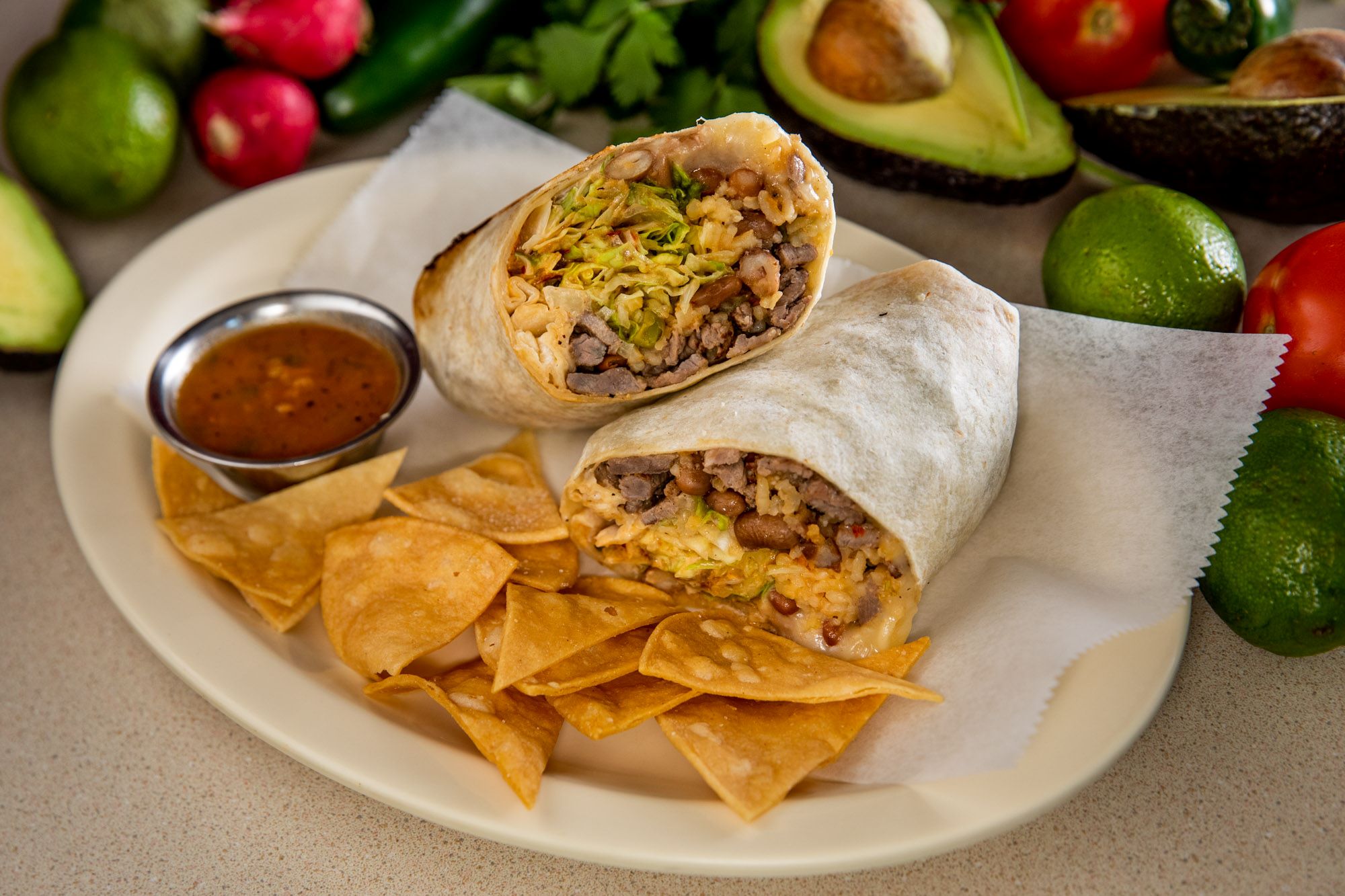 Order Steak and Chicken Burrito food online from Homemade Taqueria store, Brooklyn on bringmethat.com