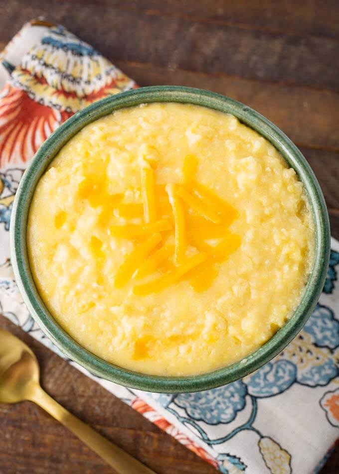 Order Cheesy Yellow Corn Grits food online from Seasons & Regions Seafood Grill store, Portland on bringmethat.com