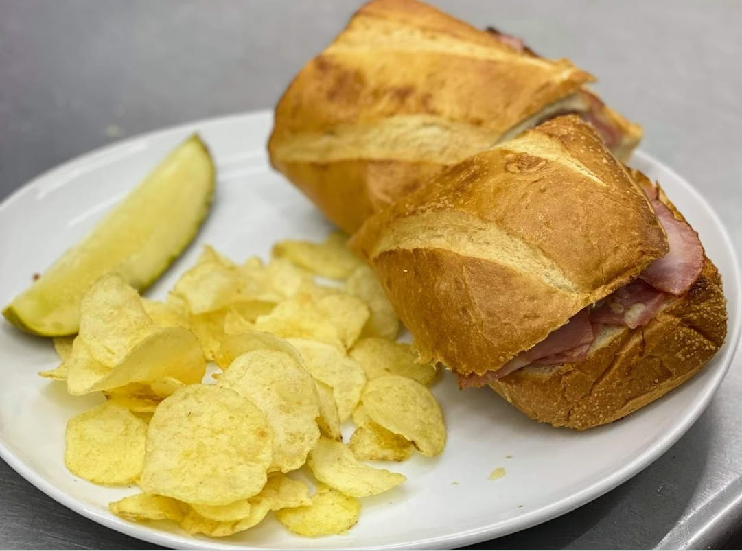 Order Ham & Cheese Sandwich - Sandwiches food online from Papa Place store, Churubusco on bringmethat.com