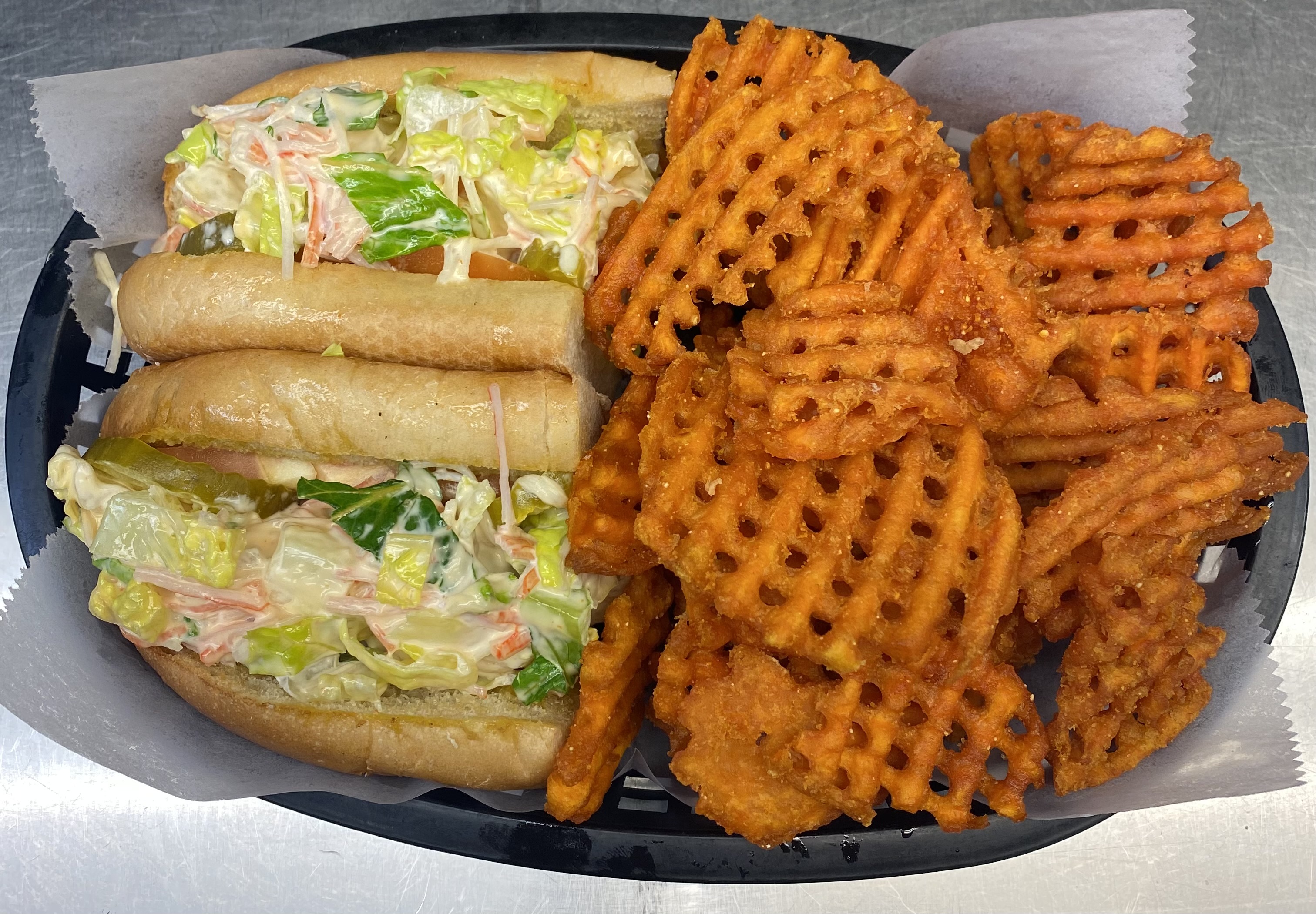 Order Crab Meat Po Boy food online from Red Crab Juicy Seafood store, Cleveland on bringmethat.com
