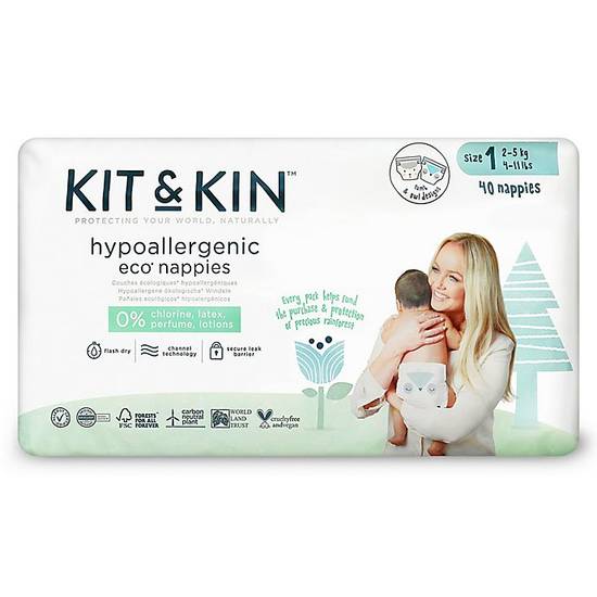 Order Kit & Kin™ Hypoallergenic Size 1 40-Count Disposable Diapers food online from Buybuy Baby store, Augusta on bringmethat.com