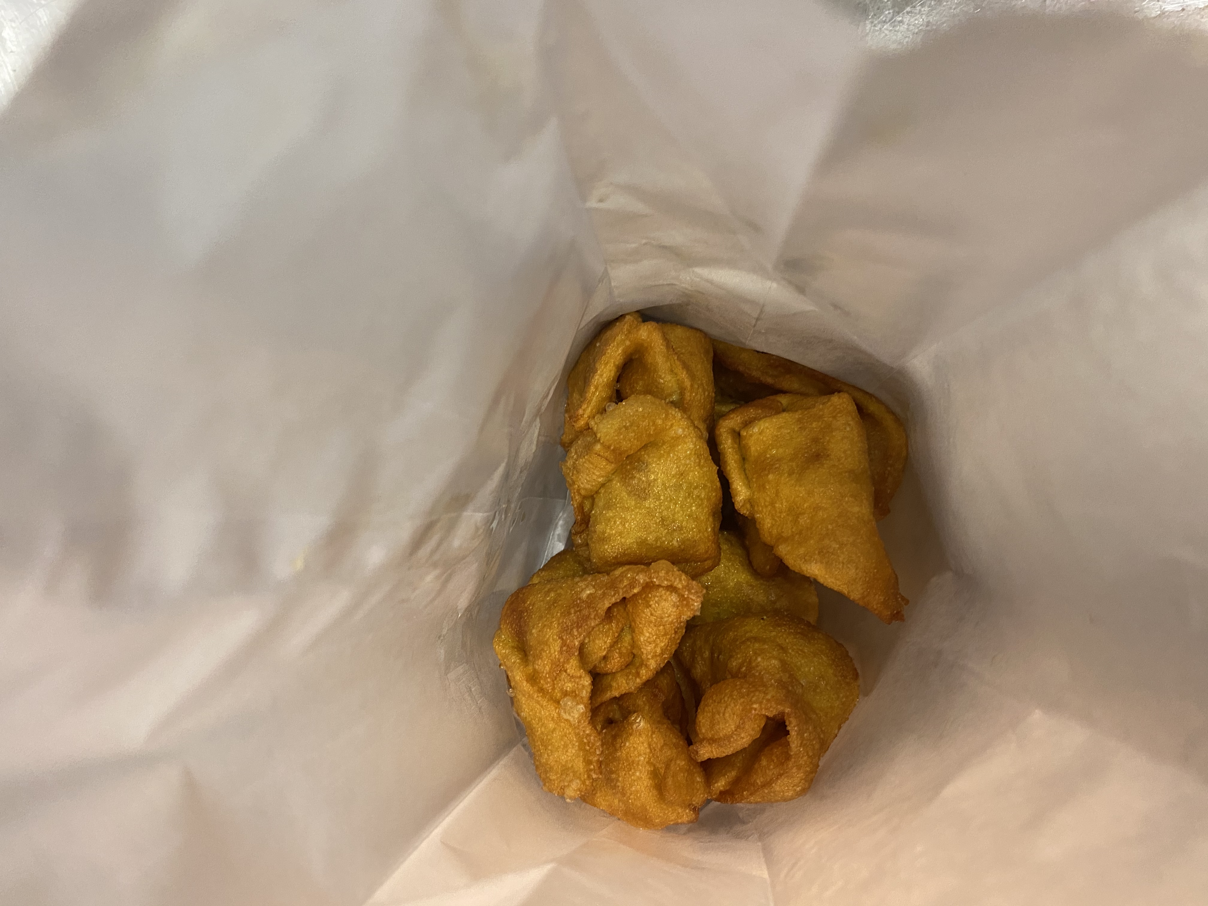 Order 5. Ten Piece Fried Wontons(pork) food online from Lucky Star - Market St. store, Wilmington on bringmethat.com