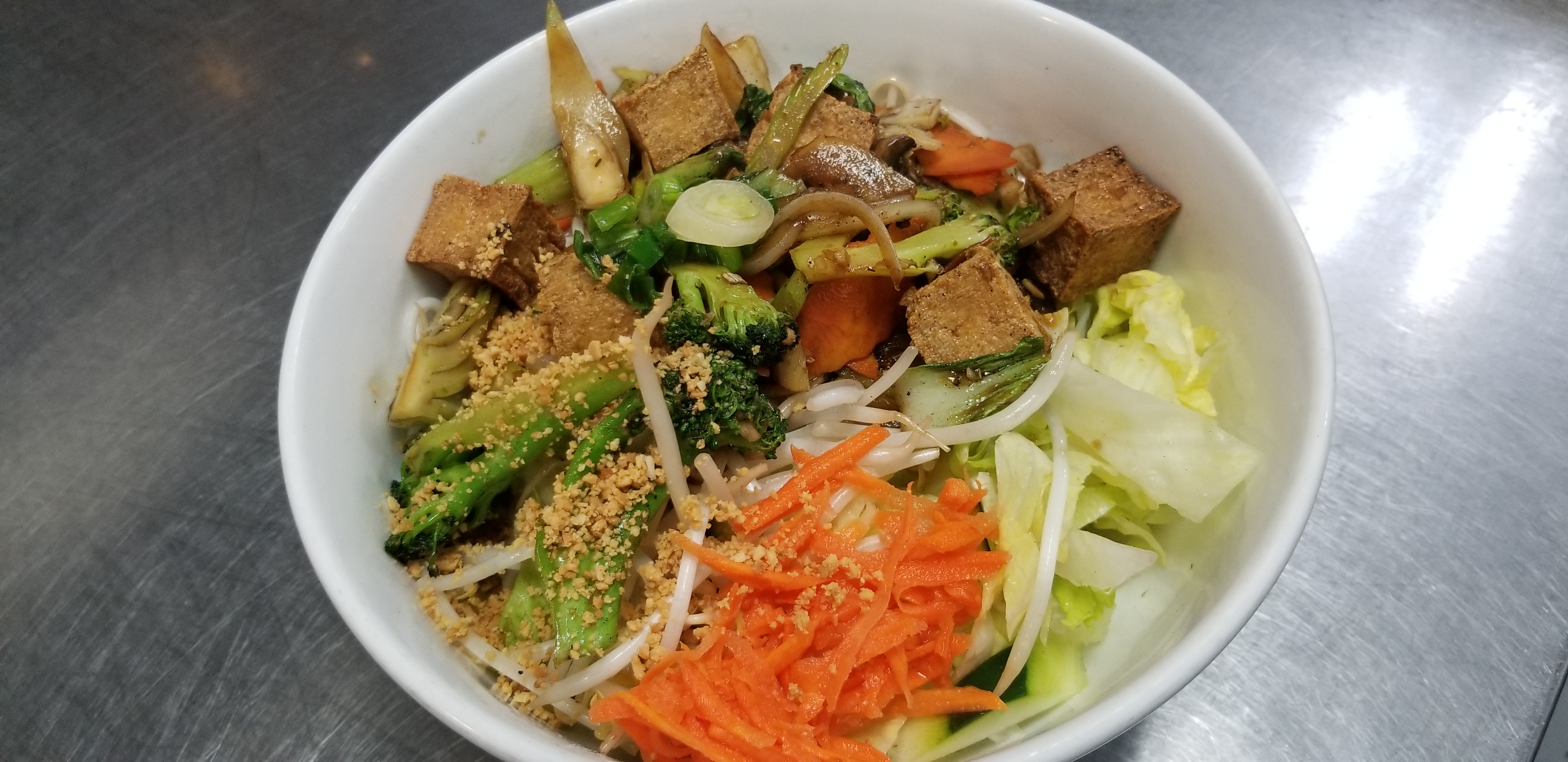 Order 34. Vegetable Tofu and Veg Vermicelli food online from Cyclo Restaurant store, Austin on bringmethat.com