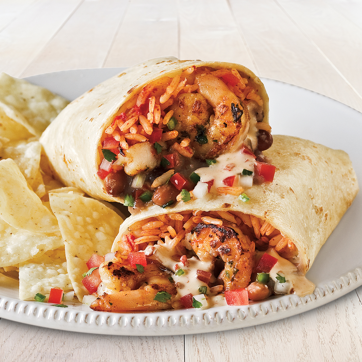 Order Classic Grilled Shrimp Burrito food online from Rubio store, San Diego on bringmethat.com