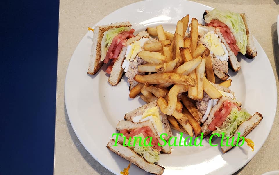 Order Tuna Salad Club Sandwich food online from 202 Diner store, Cortlandt Manor on bringmethat.com