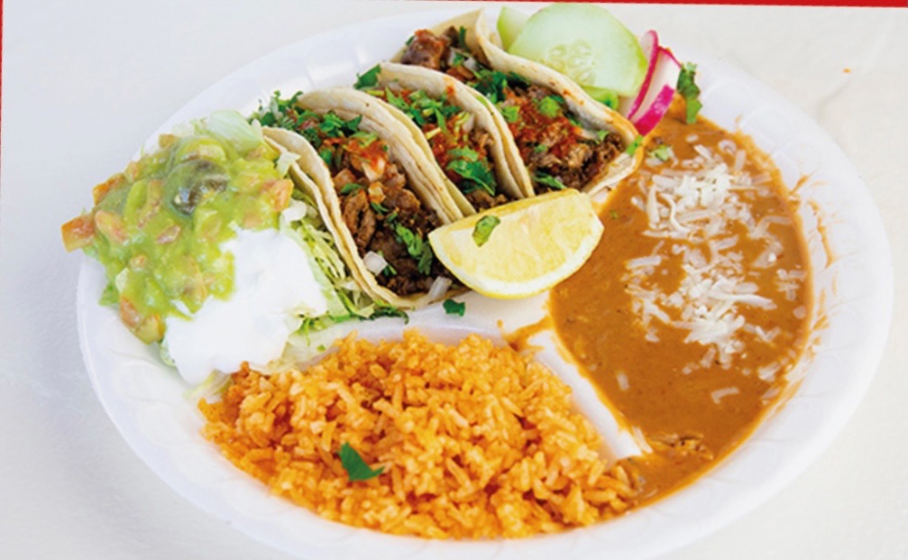 Order Asada Taco Plate food online from Jesse El Taco De Mexico store, Oxnard on bringmethat.com