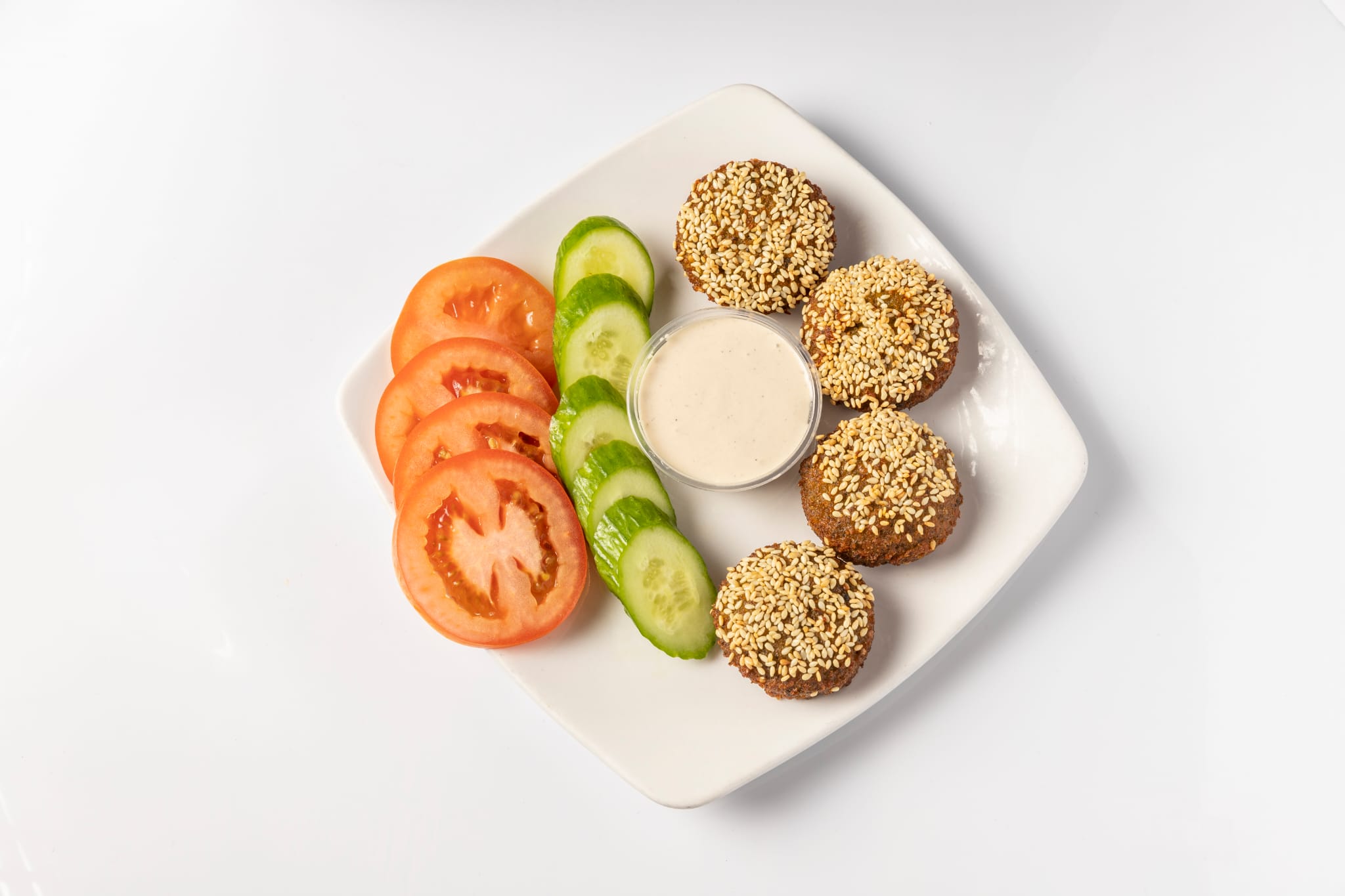 Order Egyptian Falafel with Sesame  food online from Cairo Restaurant & Cafe store, Anaheim on bringmethat.com