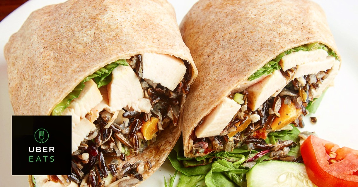 Order 1. Grilled Chicken Breast with Wild Rice Salad Wrap food online from Sunburst Espresso Bar store, New York on bringmethat.com