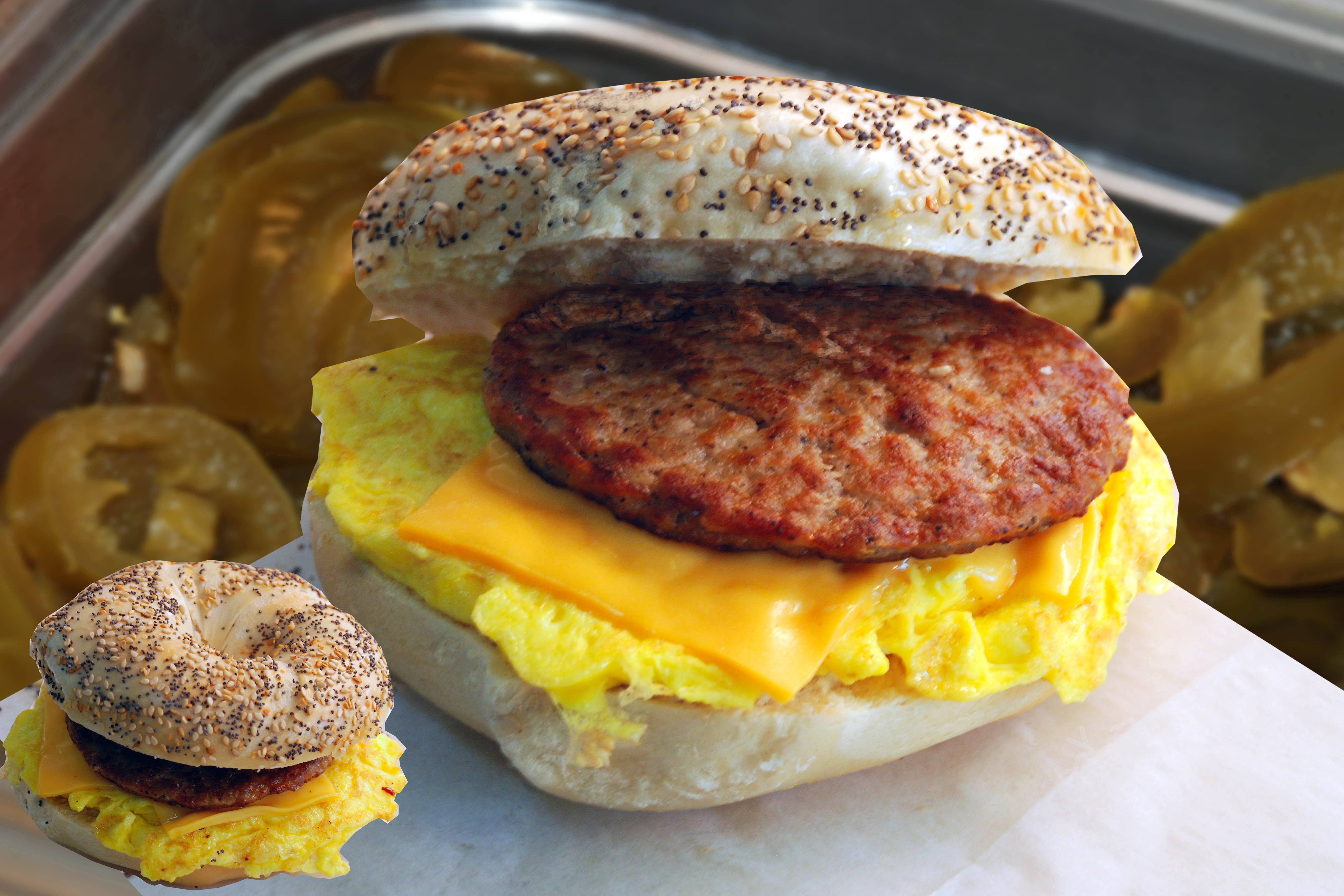 Order Eggs, Cheese and Breakfast Meat food online from Toasted Bagels & Deli store, Jersey City on bringmethat.com