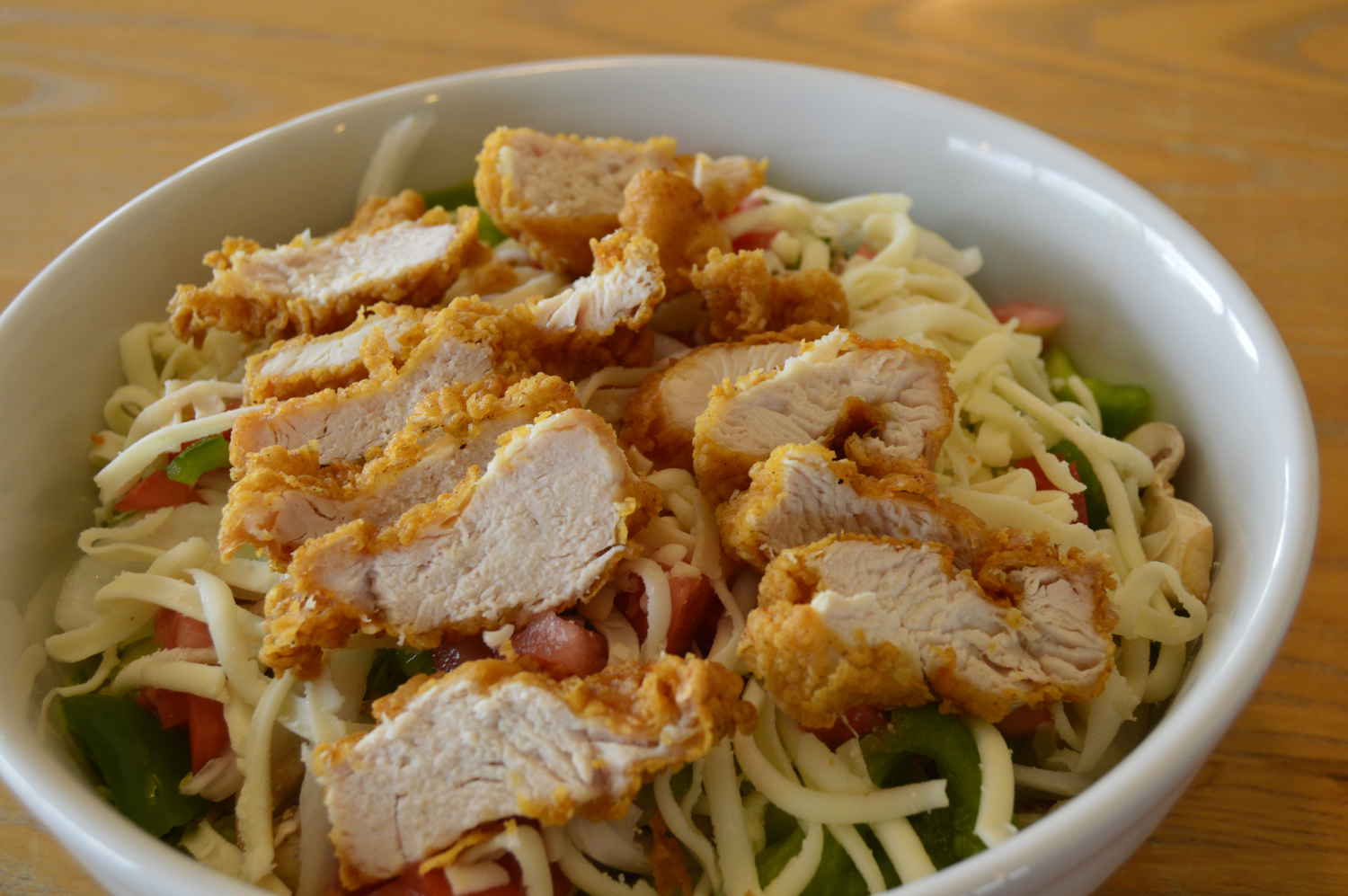 Order Crispy Chicken Salad food online from Jimano Pizzeria store, Mchenry on bringmethat.com