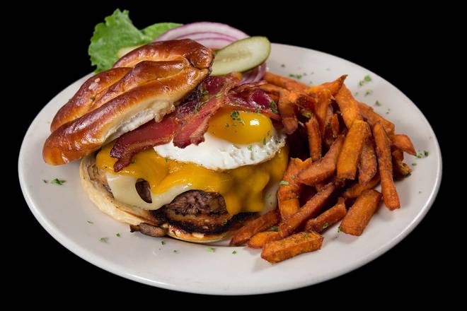 Order Pogue Mahone Burger food online from Three Kings Public House store, University City on bringmethat.com