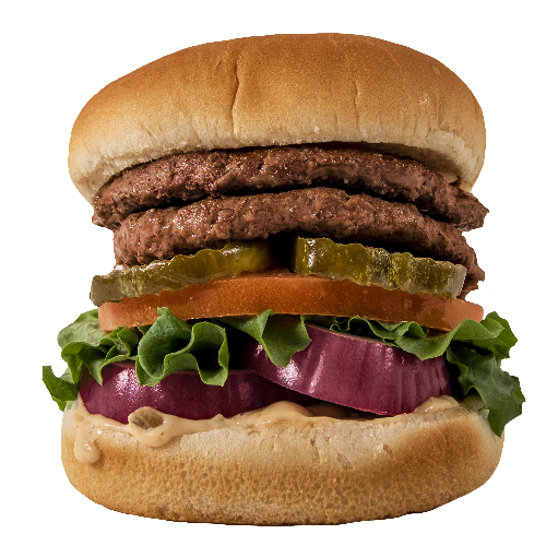 Order 14. Junior Double Burger food online from Frosty King store, Modesto on bringmethat.com