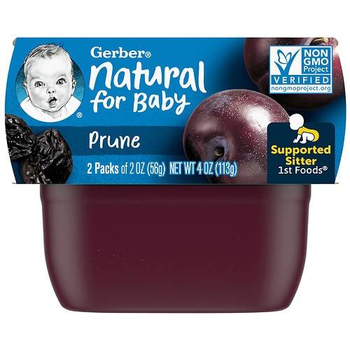 Order Gerber Natural Baby Food Prune - 2.0 oz x 2 pack food online from Walgreens store, CLEARWATER BEACH on bringmethat.com