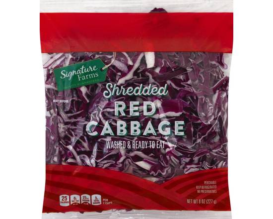 Order Signature Farms · Shredded Red Cabbage (8 oz) food online from Vons store, Fillmore on bringmethat.com