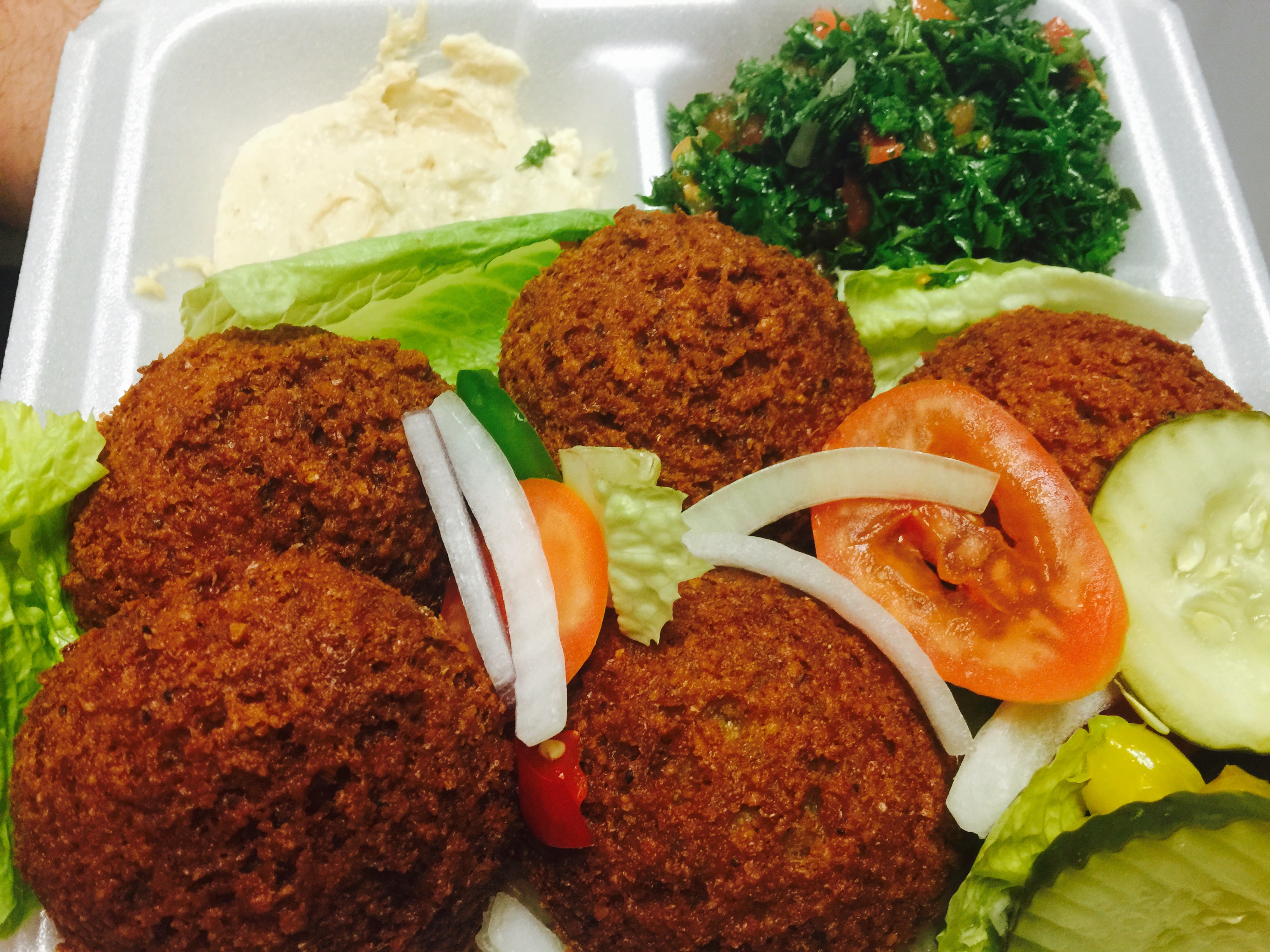 Order Falafel and Hummus Roll-Up food online from Charlies Pizza Cafe store, Allston on bringmethat.com