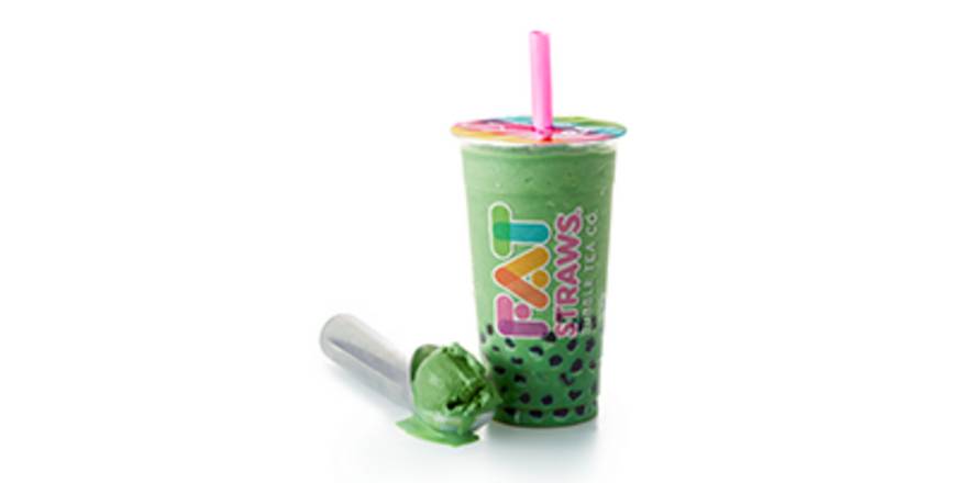Order Lg Green Tea Milk Shake-D food online from Fat Straws Bubble Tea store, Plano on bringmethat.com