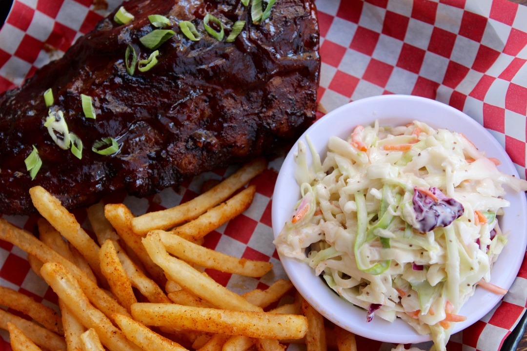 Order Baby Back Ribs Basket food online from Big Dog's Brewing Company store, Las Vegas on bringmethat.com