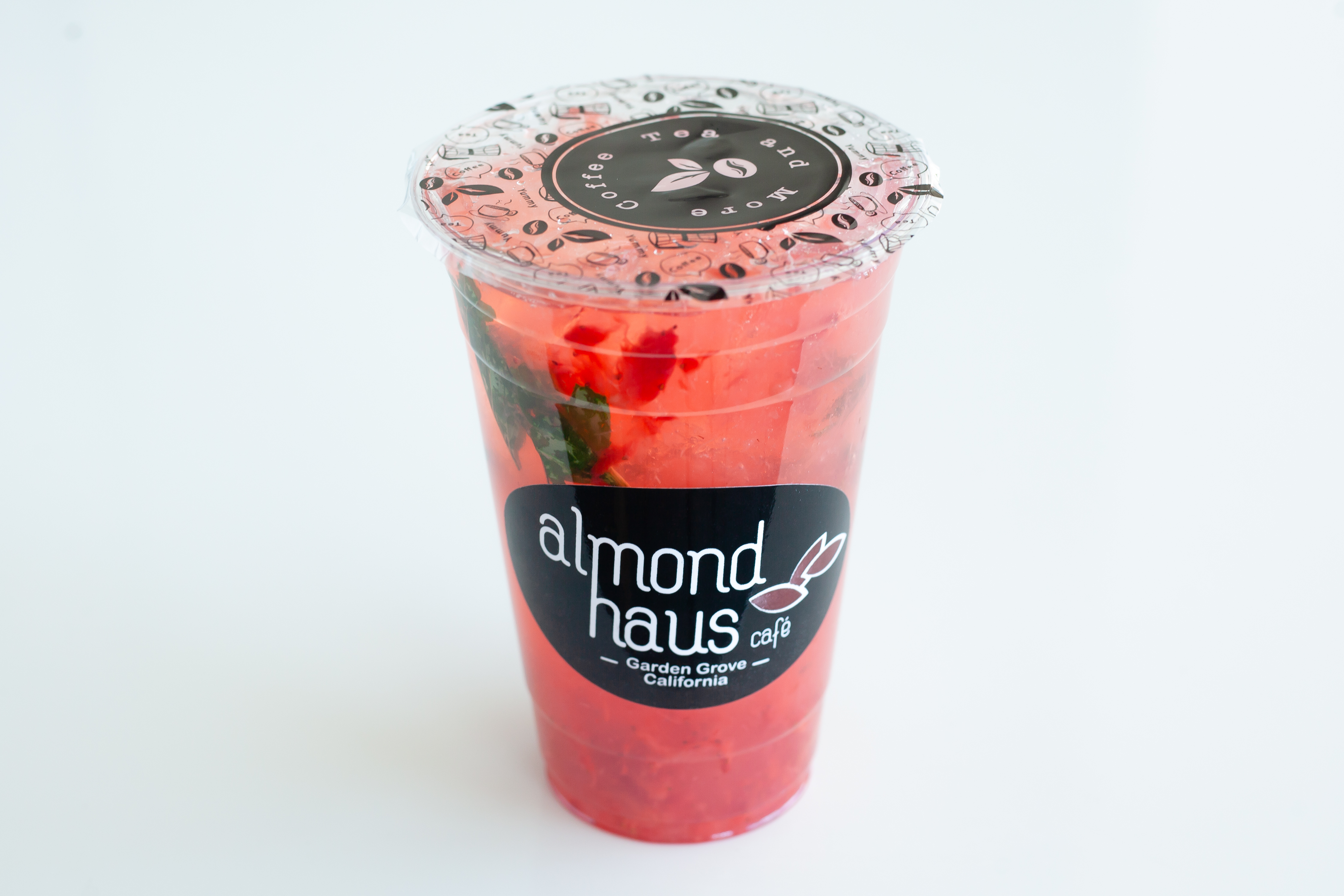 Order Strawberry Basil Lemonade Tea food online from Almond Haus Cafe store, Garden Grove on bringmethat.com