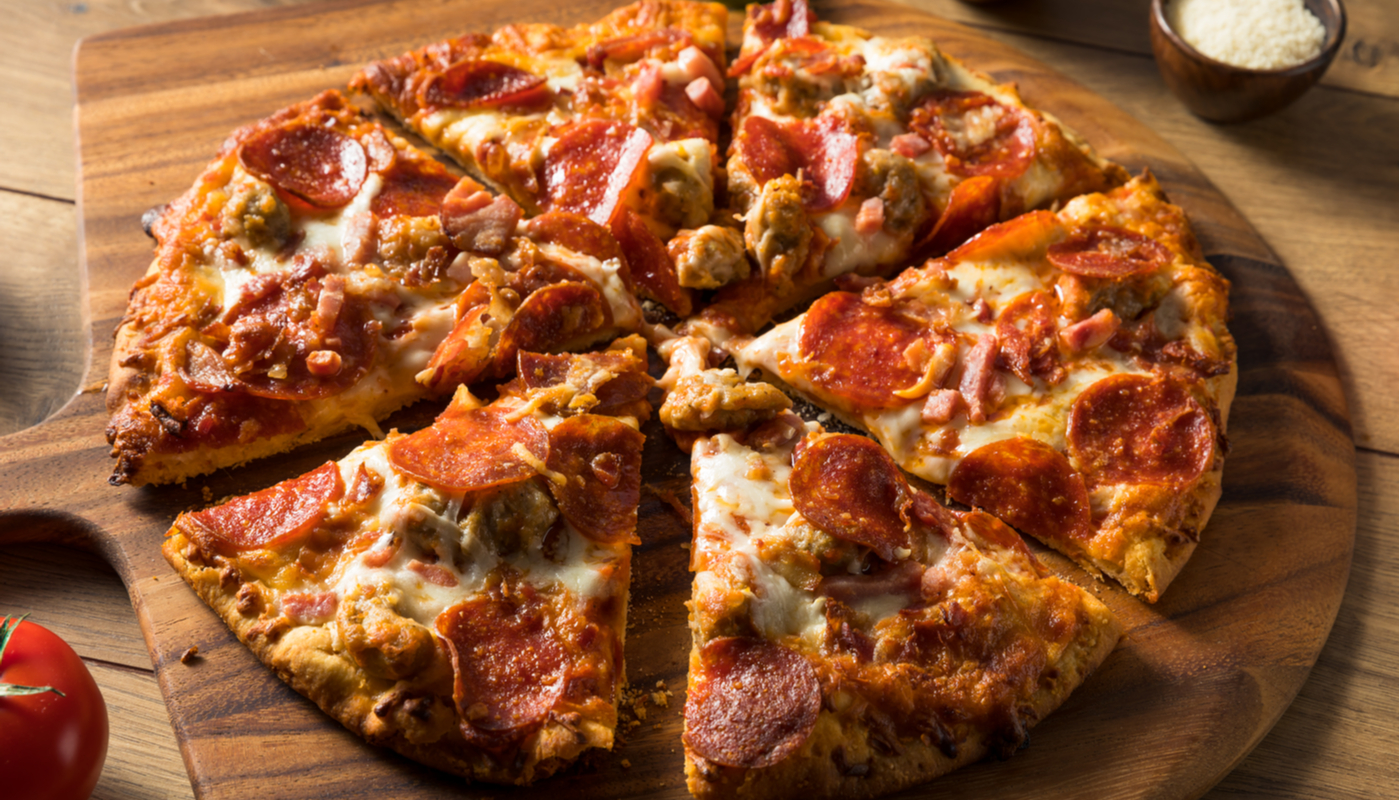 Order Meat Lovers Pizza food online from Fire Pizza store, Bell Gardens on bringmethat.com