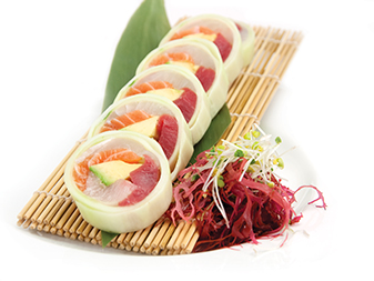 Order Rainbow Naruto food online from Kumo Sushi store, Plainview on bringmethat.com