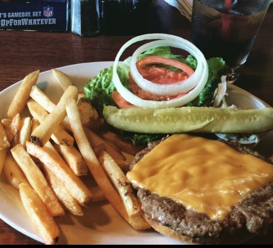 Order South of the Border Burger - Burger food online from Reynolds Street Bar & Grill store, Alexandria on bringmethat.com