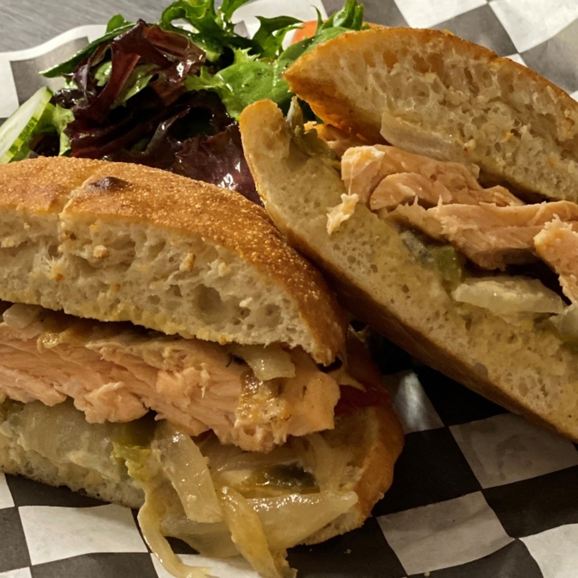 Order Salmon Sandwich food online from Homeslyce Columbia store, Columbia on bringmethat.com