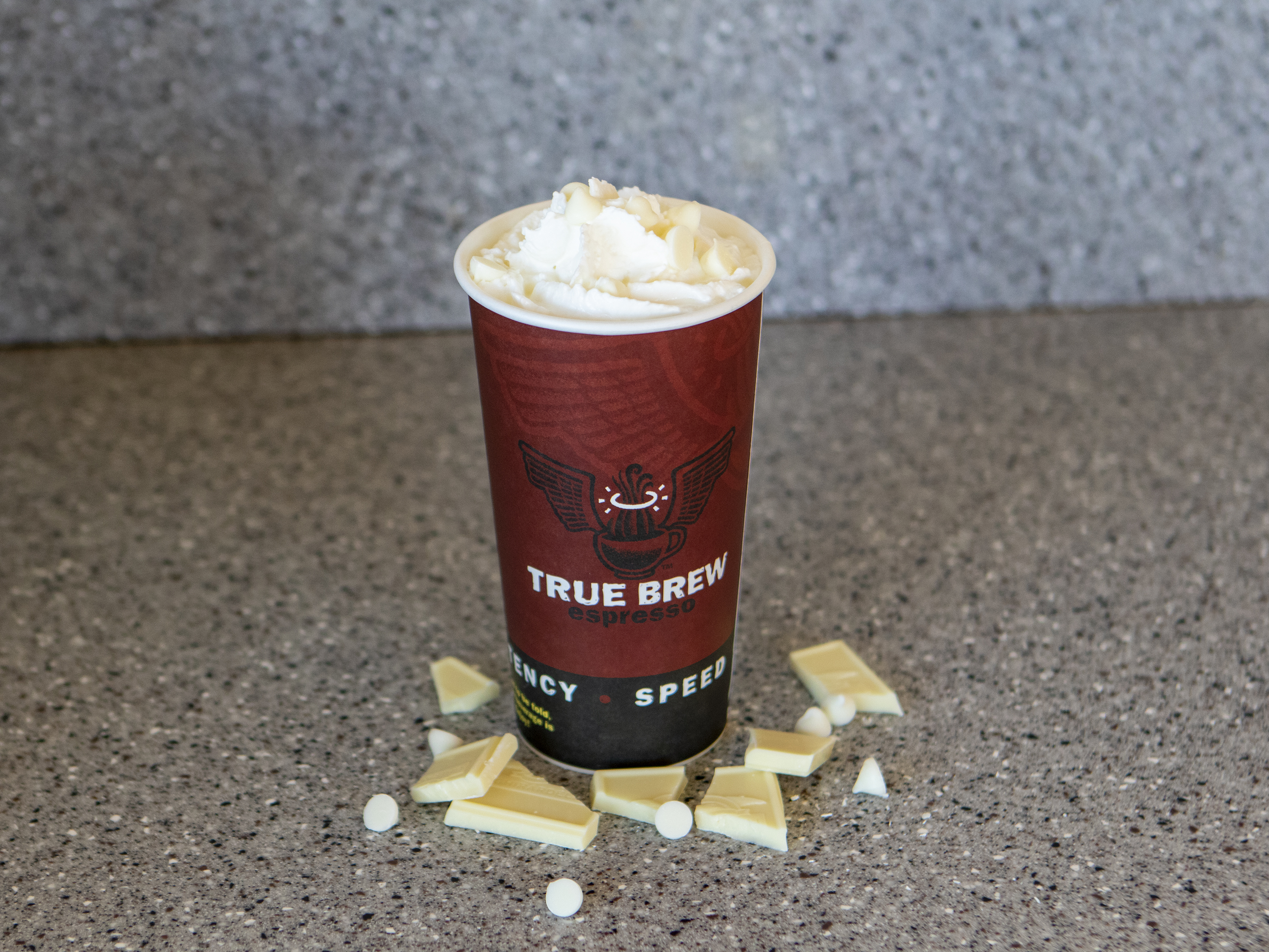 Order White Chocolate  food online from True Brew Espresso store, Great Falls on bringmethat.com