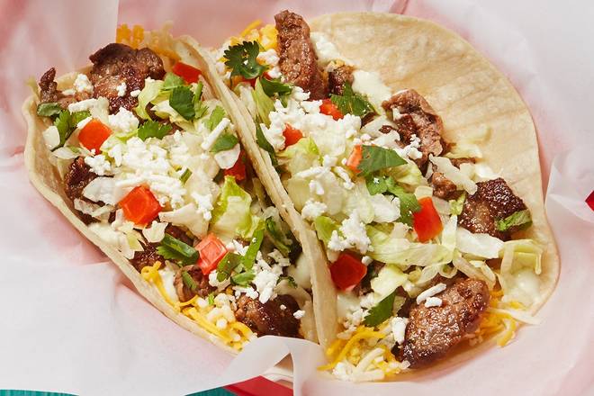 Order Fajita Beef Taco food online from Fuzzy's Taco Shop store, College Station on bringmethat.com