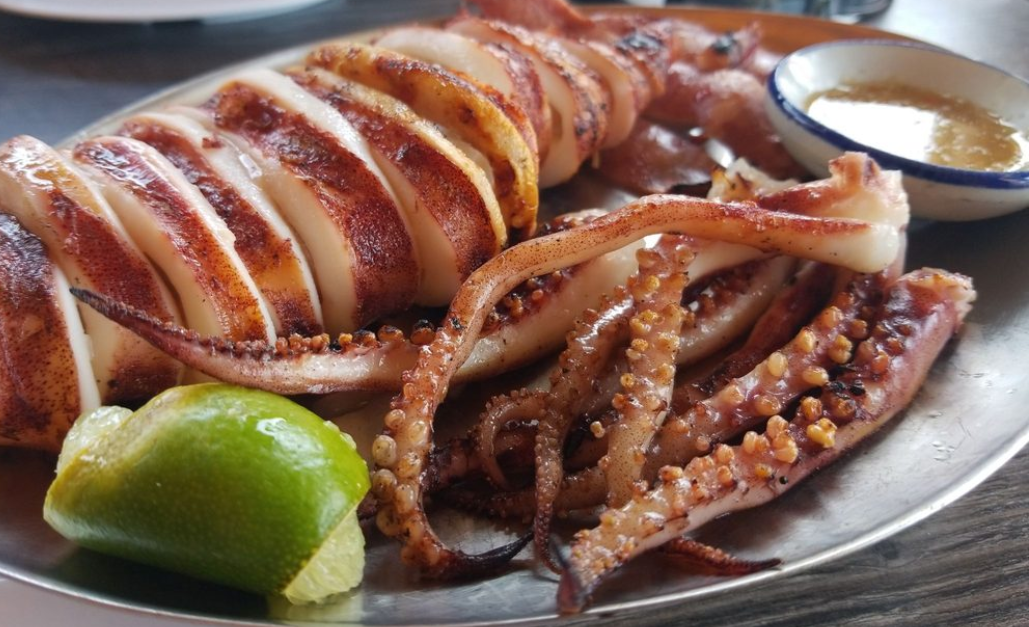 Order Grilled Squid Special food online from Khaosan Thai Street Food store, Woodland Hills on bringmethat.com
