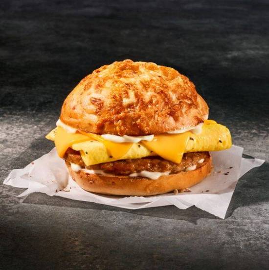 Order Sausage, Scrambled Egg & Cheese on Asiago Bagel food online from Panera store, Pittsburgh on bringmethat.com