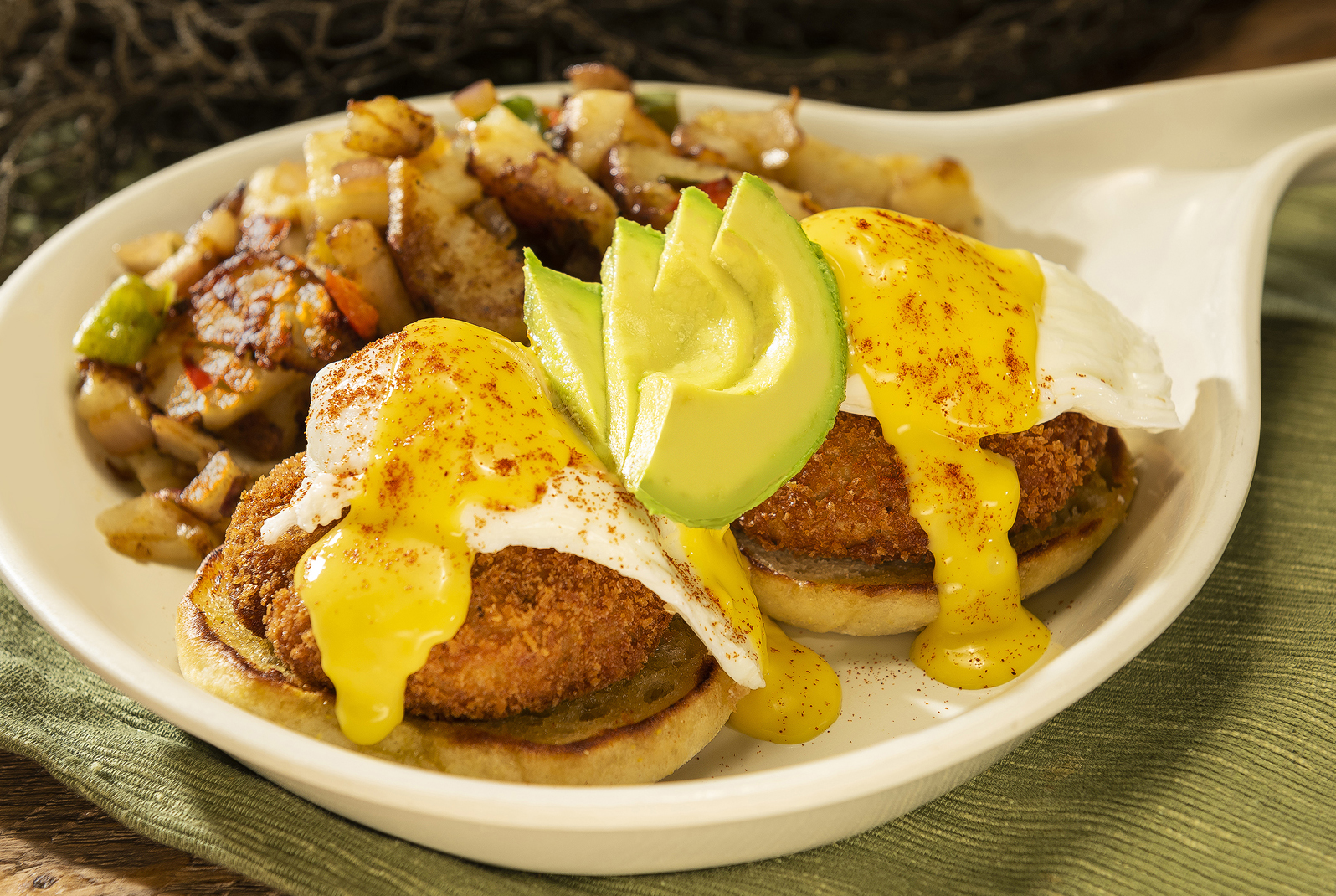 Order Crab Cake Benedict food online from Huckleberry store, Modesto on bringmethat.com