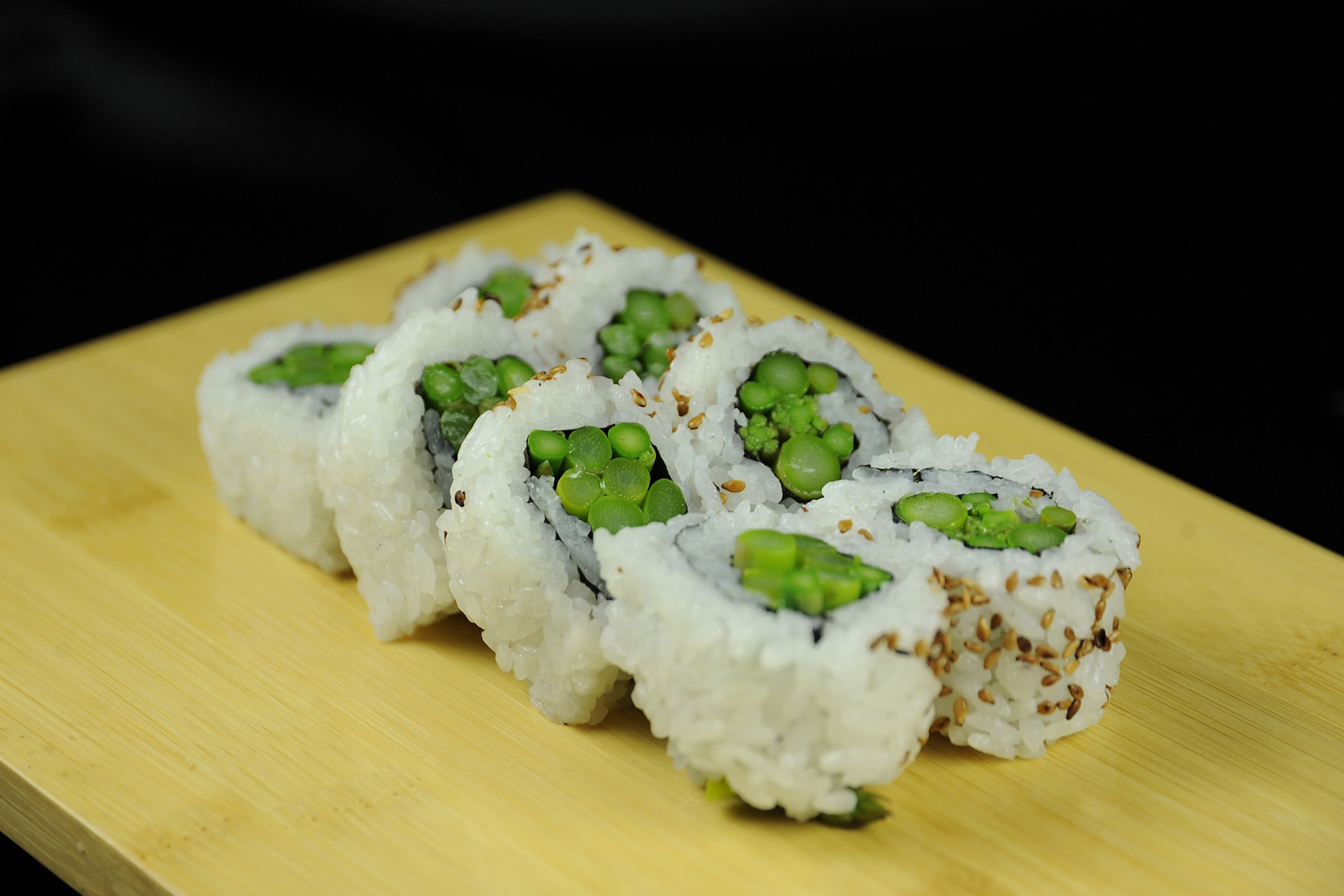 Order Asparagus Roll (6pcs) food online from Rainbow Sushi store, Germantown on bringmethat.com