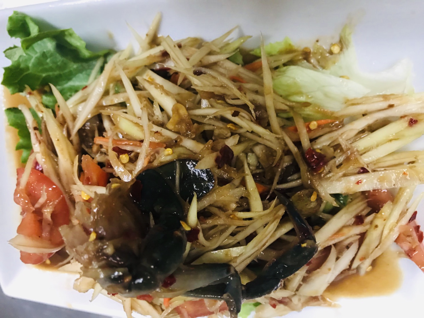 Order Som Tam Pu Salad *** food online from Urban Thai Restaurant store, Arlington on bringmethat.com
