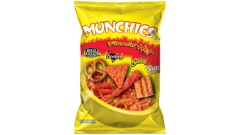 Order Munchies Flamin Hot Flavored Snack Mix  8 oz food online from Valero Food Mart store, Murrayville on bringmethat.com