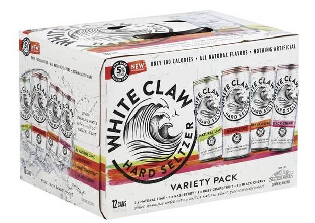 Order White Claw Variety Pack 1, 12pk-12oz canned beer (5.0% ABV) food online from Loma Mini Market store, Long Beach on bringmethat.com
