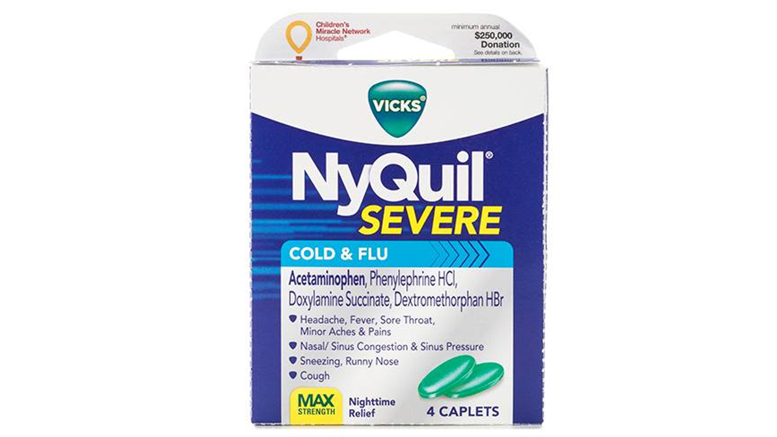 Order Nyquil Cold & Flu 4 pc food online from Extra Mile 3022 store, Lincoln on bringmethat.com