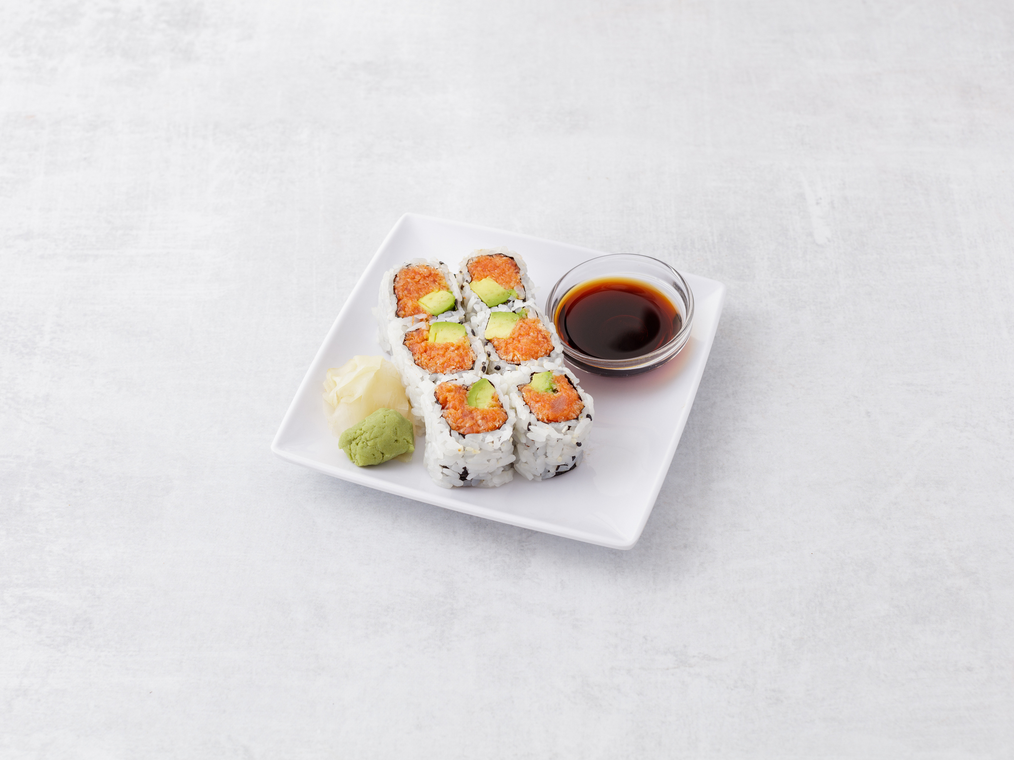 Order J10. Spicy Tuna with Avocado Roll food online from Ashia Chinese and Japanese Restaurant store, Parsippany on bringmethat.com