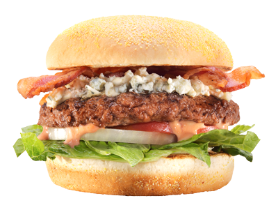 Order Tangy Bleu Bacon Burger food online from Apollo Burgers store, Draper on bringmethat.com