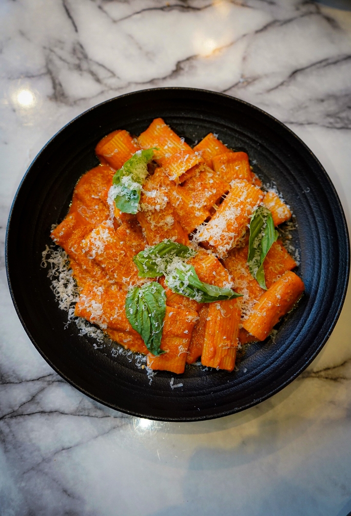 Order Spicy Vodka Rigatoni food online from The Granola Bar store, Rye on bringmethat.com