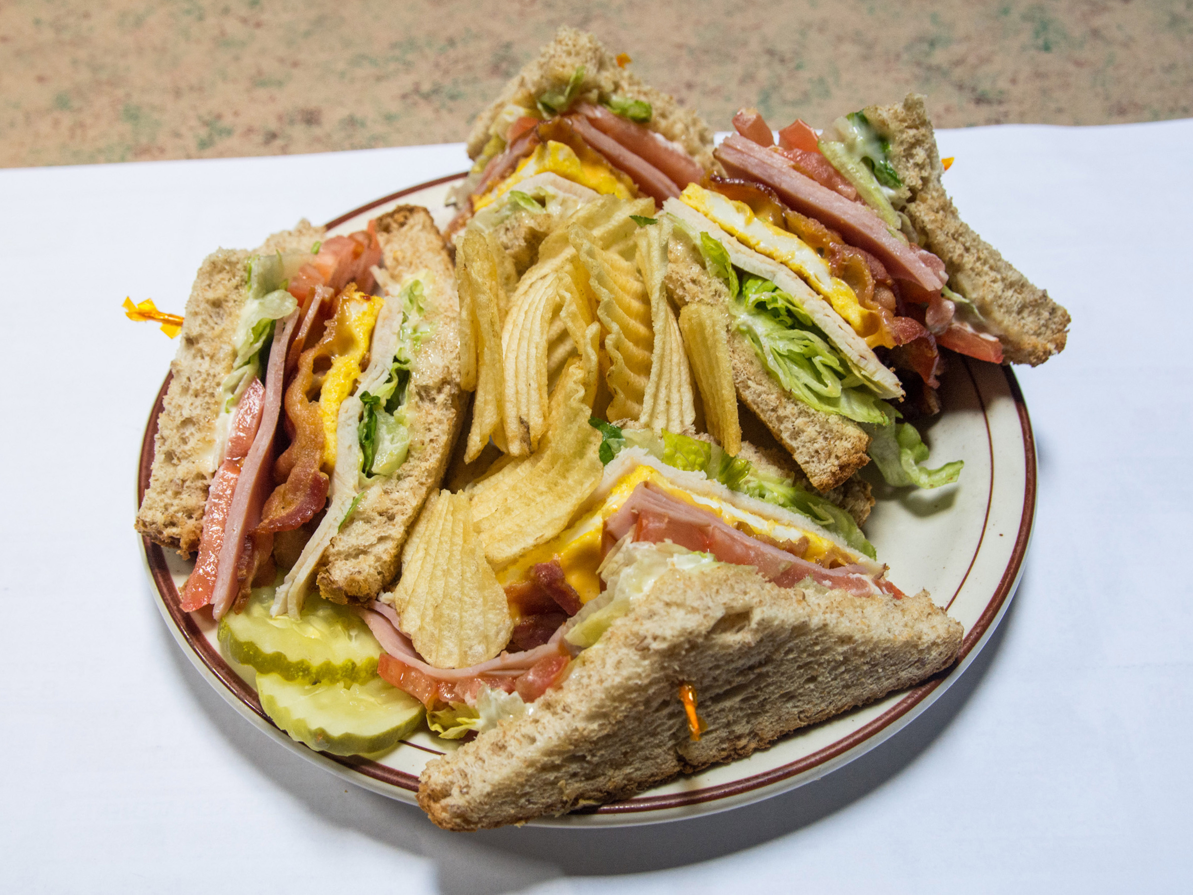 Order Super Club Sandwich food online from T N C's Lounge store, Johnstown on bringmethat.com