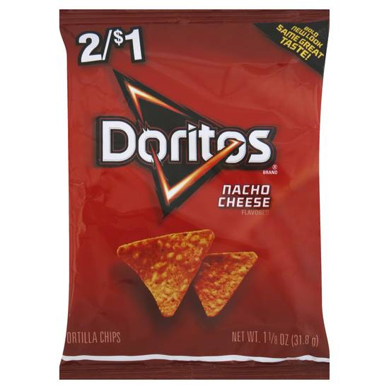 Order Doritos Tortilla Chips, Nacho Cheese - 1.125 oz food online from Rite Aid store, Yamhill County on bringmethat.com